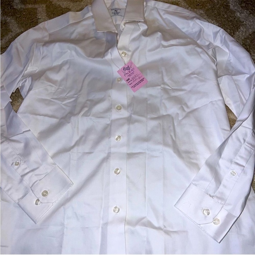 Elegant White Men's Dress Shirt - Neck 17, NWT